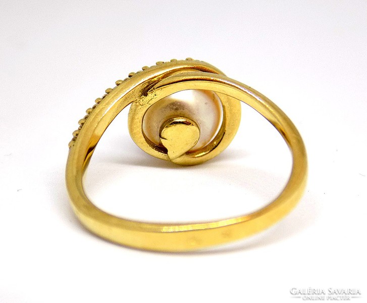 Gyöngyös arany gyűrű (ZAL-Au105997)