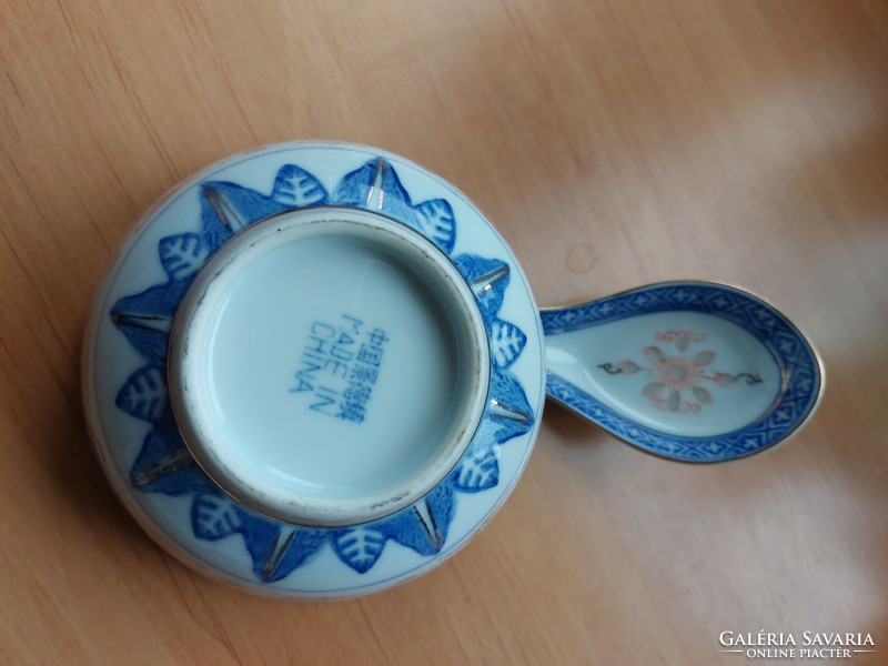 Blue and white muesli bowl with rice pattern - Chinese porcelain