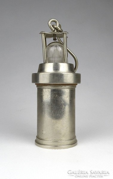 1I487 old metal mini mining lamp decorative lamp