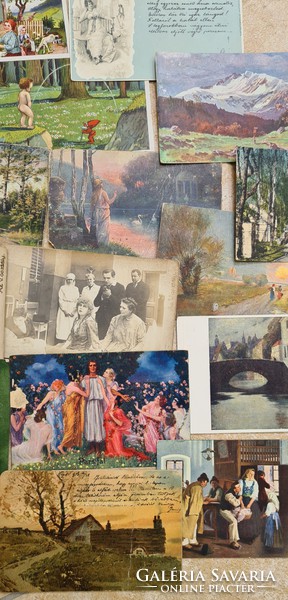 1906-1920-ból antik levelezőlap képeslap csomag  gyűjtemény