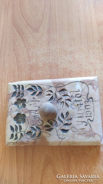 (K) stone-carved letter weight from 1908