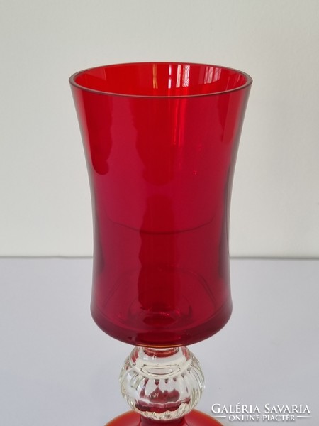 Vintage Swedish design glass cup / vase - 19 cm