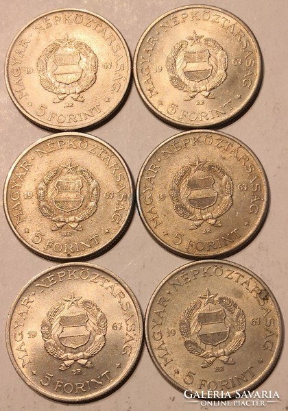 N/004 - 5 pcs. 1967 kossuth 5 forints