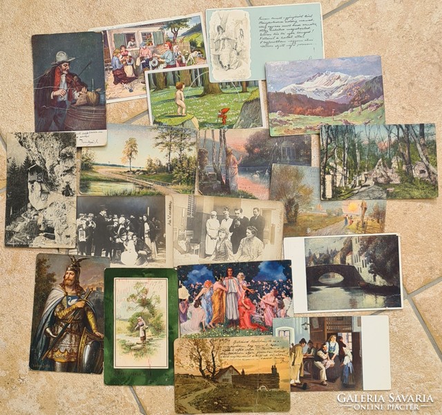 Collection of antique postcards from 1906-1920