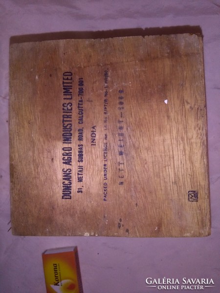 Old tea box made of wood 