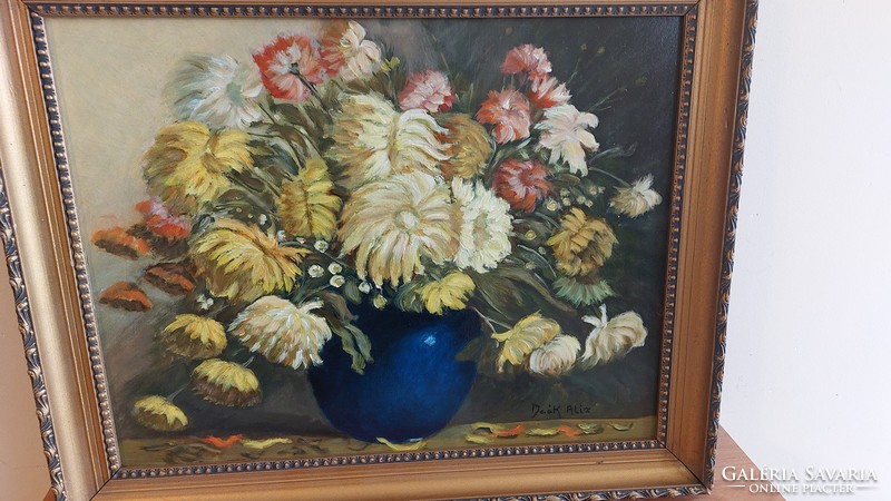 (K) beautiful flower still life painting 57x48 cm