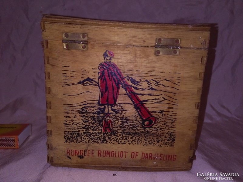 Old tea box made of wood 