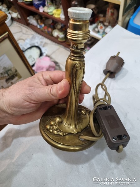 Old copper table lamp