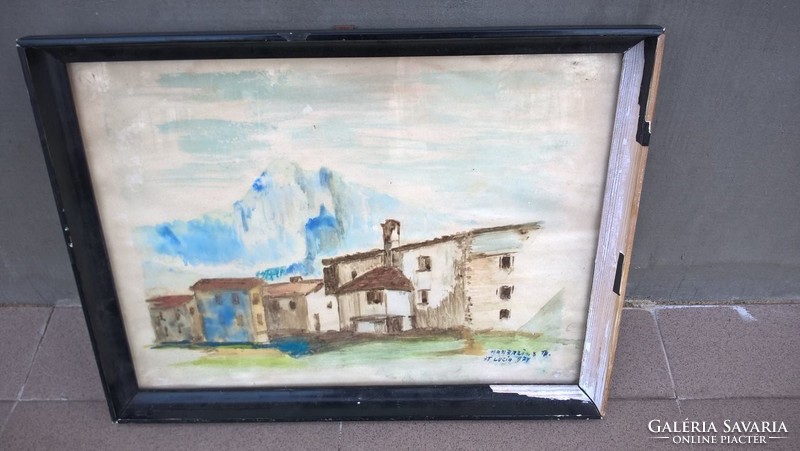 (K) beautiful painting from 1974 with a 43x32 cm frame