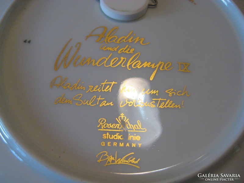 Rosenthal decorative plate, from the aladdin and miracle lamp series ix. Björn wiinblad plan fund
