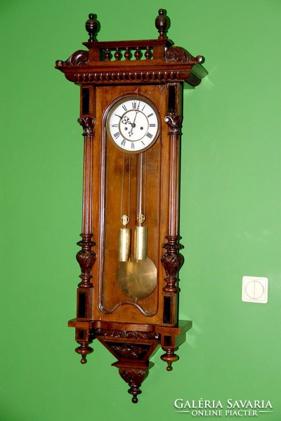 Old German antique glass wall clock 125 cm