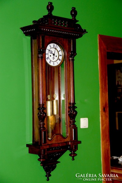 Old German antique glass wall clock 125 cm
