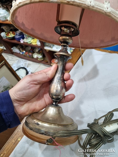 Old silver-plated table lamp