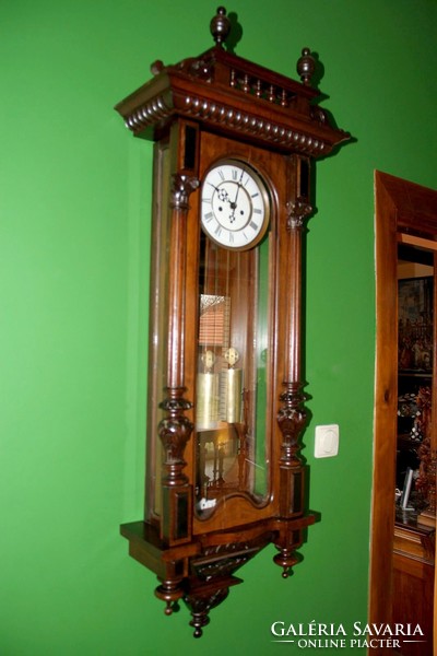 Old German antique glass wall clock 125 cm