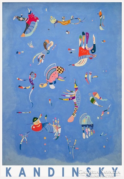 Kandinsky Kandinsky exhibition poster, modern reprint, Russian abstract painting, blue sky 1940