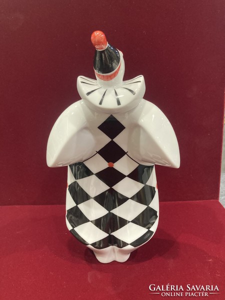 Raven house porcelain checkered clown big