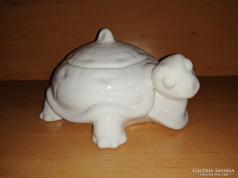Nagy méretű teknős formájú porcelán bonbonier (20/d)
