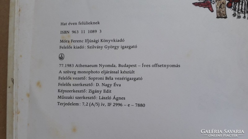 Retro mesekönyv 1978 Jékely Zoltán Csodamalom a Küküllőn című régi könyv