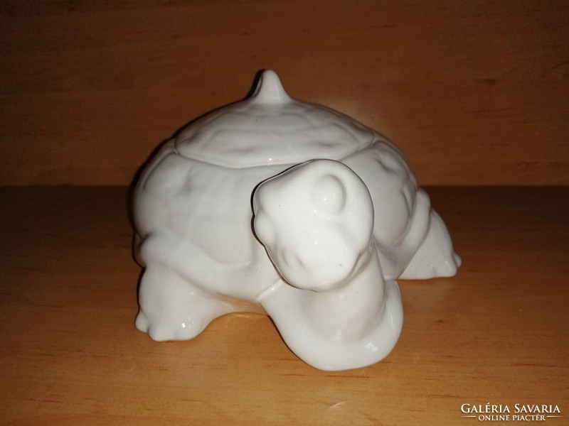 Nagy méretű teknős formájú porcelán bonbonier (20/d)