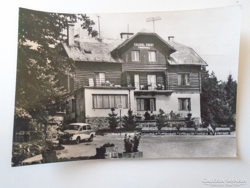 D189548 old postcard Ságvár endre tourist house 1970