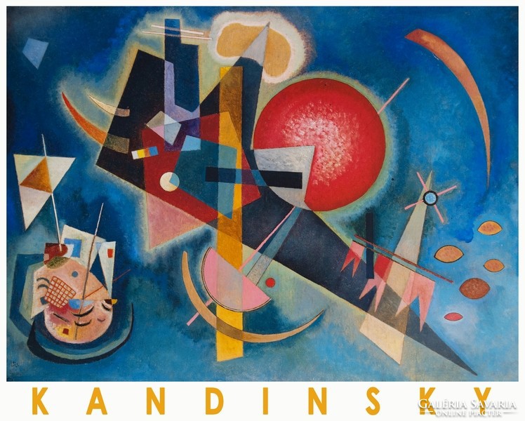 Kandinsky Kandinsky picture art exhibition poster geometric abstract painting in blue 1925