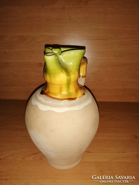 Hódmezővásárhely ceramic rattlesnake jar 21 cm high forge l (23 / d)