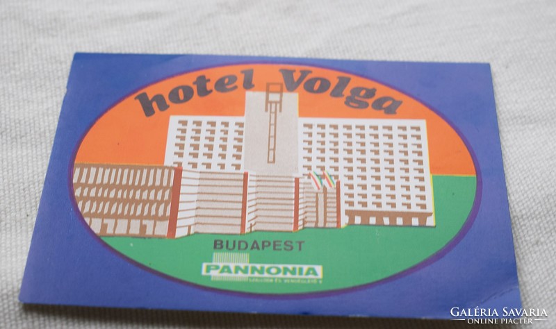 Retro postcard hotel volga budapest pannonia