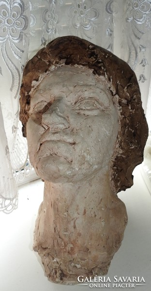 Jenő Kerényi small sculpture head statue / 37 cm