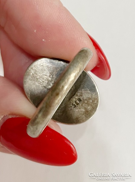 Ezüst ékszerszett Hematit kövekkel-gyűrű és nyaklánc