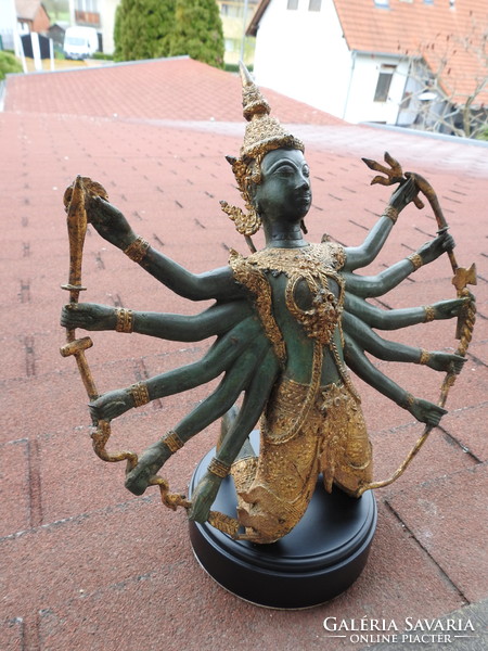 Vasudhara - gilded large bronze statue
