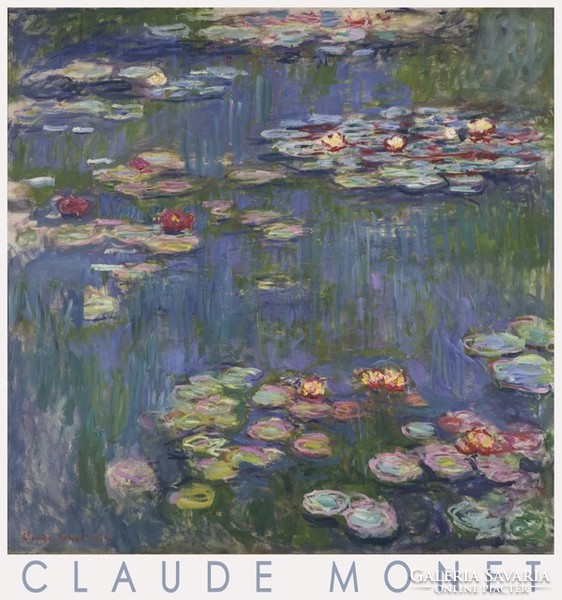 Claude Monet Water Lilies 1916 Impressionist French Painting Poster Reprint Waterlily Lake Landscape