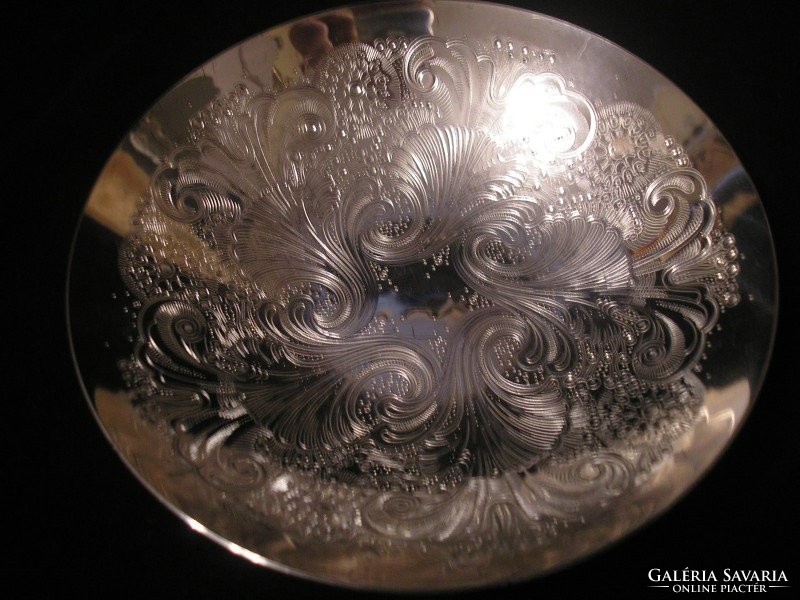Wmf silver-plated, richly chiselled tray marked 15 cm