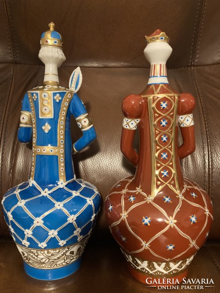 St. Stephen and Queen Gizella from Hollóház porcelain