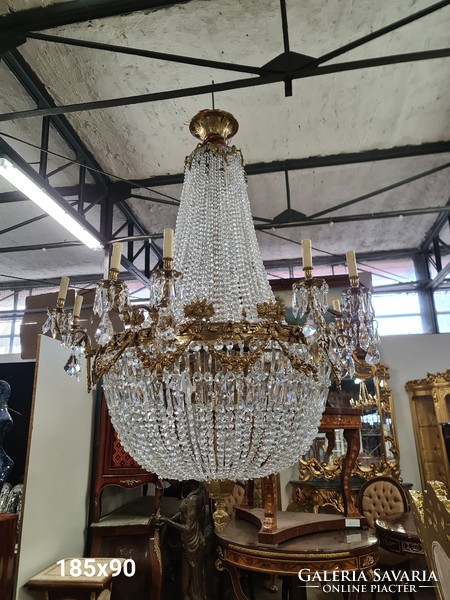 Impressive large size real crystal chandelier