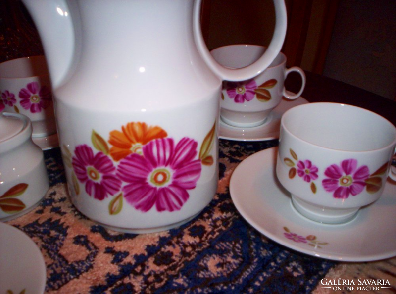 Floral patterned coffee and cappuccino set, kronester bavariaxx