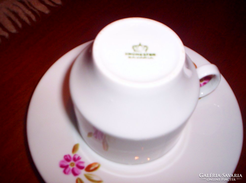 Floral patterned coffee and cappuccino set, kronester bavariaxx