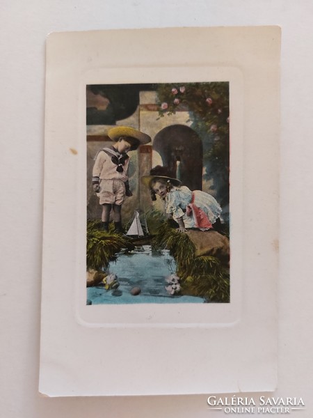 Old postcard photo postcard for kids