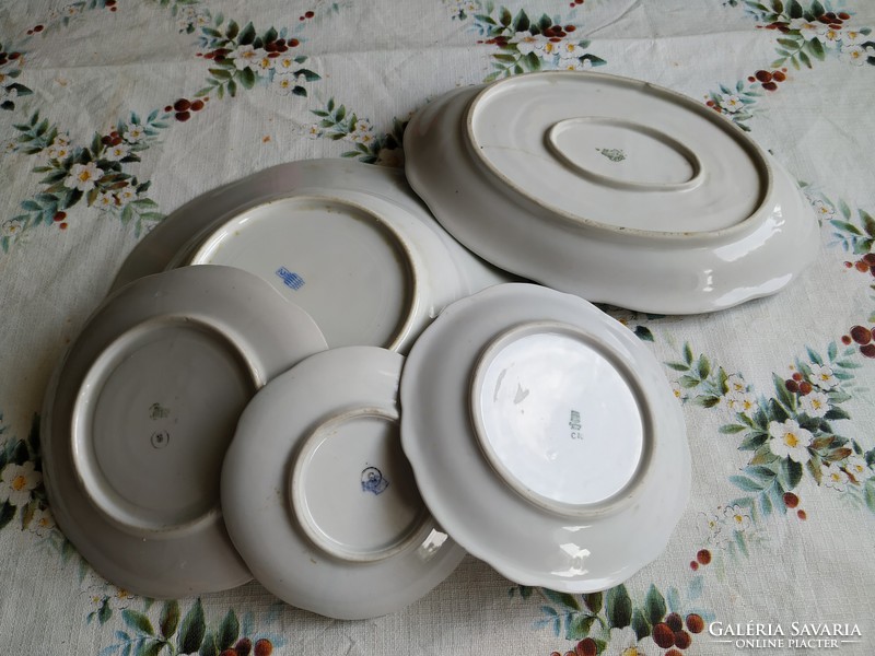Porcelain deep plate, cake plate, coffee cup coaster, offering for sale! Zsolnay, for replacement