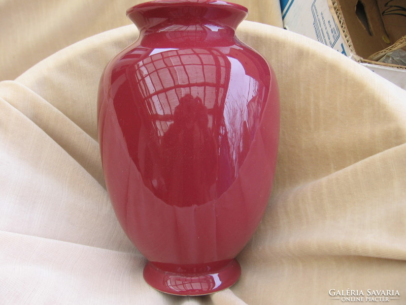 Sötétrózsaszín Silberdistel fényes amfora váza