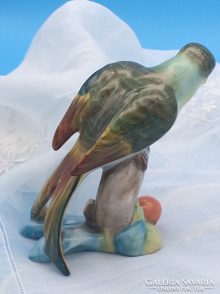 Régi Herendi kézifestett madár figura
