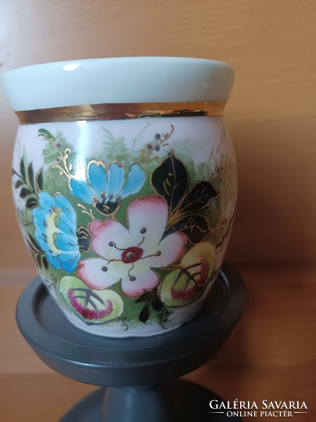 Antique floral mug