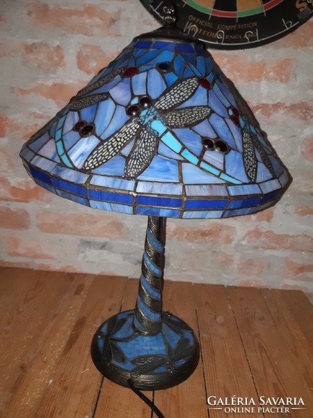 Tiffany asztali lámpa, szitakötős 58 cm