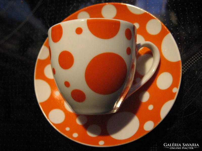 Italian quality mocha set with polka dots