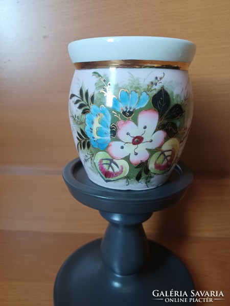 Antique floral mug