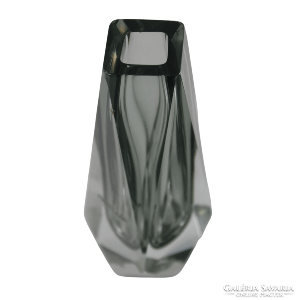 Pagnin&Bon muranoi geometrikus üveg váza 1960-as évekből. Jelzett