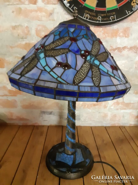 Tiffany asztali lámpa, szitakötős 58 cm