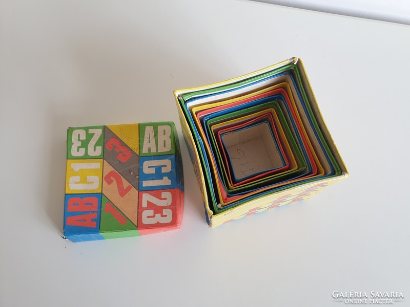 Old retro paper game dice boxes