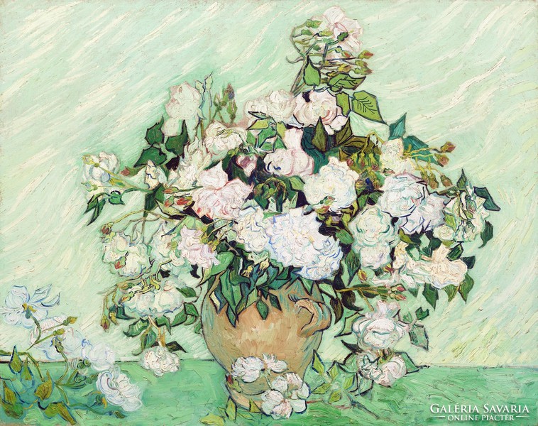 Vincent van gogh - roses - reprint - blind canvas