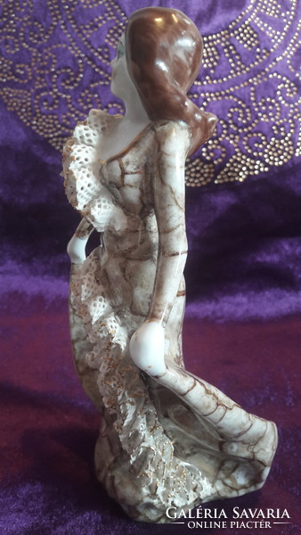 Táncos porcelán hölgy, lány szobor 1 (L2415)