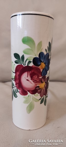 Beautiful hand painted vase with flowers, folk style wilmelmsburg
